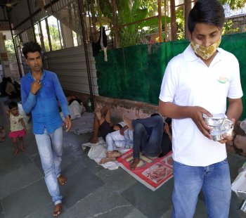 Food distribution program on 2 October Gandhi Jayanti