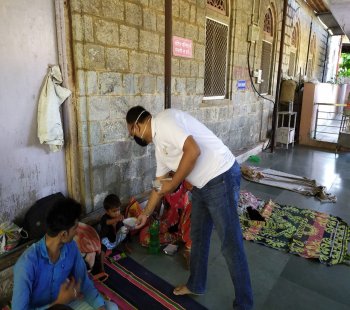 Food distribution program on 2 October Gandhi Jayanti